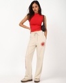 Shop Women's Pink Straight Fit Track Pants-Full