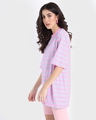 Shop Women's Pink Striped Oversized T-shirt-Design