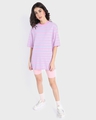 Shop Women's Pink Striped Oversized T-shirt