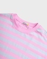 Shop Women's Pink Striped Oversized T-shirt