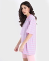 Shop Women's Pink Striped Plus Size Oversized T-shirt-Design