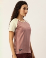 Shop Women's Pink Striped T-shirt-Design