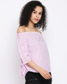 Shop Women's Pink Striped Top-Design