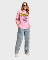 Shop Women's Pink Sunny Moooood Graphic Printed Oversized T-shirt-Design