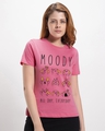 Shop Women's Pink Super Moody Graphic Printed T-shirt-Front