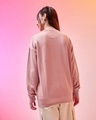 Shop Women's Pink Sylvester Chase Graphic Printed Oversized Sweatshirt-Full