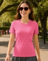 Shop Women's Pink T-shirt-Front
