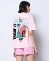 Shop Women's Pink Taking it Slow Graphic Printed Oversized T-shirt-Full