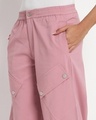 Shop Women's Pink Tapered Fit Cargo Parachute Pants