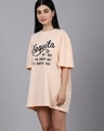 Shop Women's Pink Tequila Typography Oversized T-shirt-Design