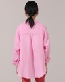 Shop Women's Pink Textured Oversized Shirt-Design