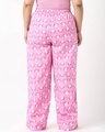 Shop Women's Pink The Aristocats All Over Printed Plus Size Wide Leg Pyjamas-Design
