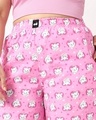 Shop Women's Pink The Aristocats All Over Printed Plus Size Wide Leg Pyjamas