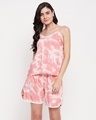 Shop Women's Pink Tie & Dye Nightsuit-Front