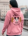 Shop Women's Pink Tiger Spirit Graphic Printed Oversized Hoodies-Front