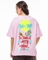 Shop Women's Pink Tom & Jerry Graphic Printed Oversized T-shirt-Full