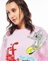 Shop Women's Pink Tom & Jerry Graphic Printed Oversized T-shirt