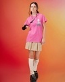 Shop Women's Pink Tsunade Graphic Printed Boyfriend T-shirt-Full