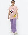 Shop Women's Pink Tweety Chase Graphic Printed Boyfriend T-shirt-Design