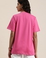 Shop Women's Pink Typographic Oversized T-shirt-Design