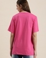 Shop Women's Pink Typographic Oversized T-shirt-Design