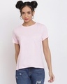 Shop Women's Pink Typography T-shirt-Front