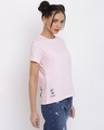 Shop Women's Pink Typography T-shirt-Full