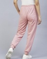 Shop Women's Pink Typography Joggers-Full