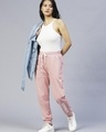Shop Women's Pink Typography Joggers