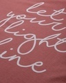 Shop Women's Pink Typography Oversized T-shirt-Full