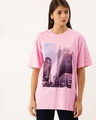 Shop Women's Pink Typography T-shirt-Front