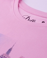 Shop Women's Pink Typography T-shirt-Full