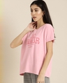 Shop Women's Pink Typography T-shirt-Design