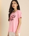 Shop Women's Pink Typography T-shirt-Design