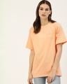 Shop Women's Pink Typography T-shirt-Front