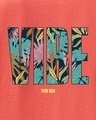 Shop Women's Coral Pink Vibe Hai Graphic Printed Oversized T-shirt