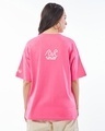 Shop Women's Pink Waves Till the Grave Graphic Printed Oversized T-shirt-Full