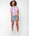 Shop Women's Pink Whatever Typography Relaxed Fit Short Top-Full
