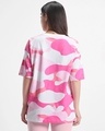 Shop Women's Pink & White Camo Printed Oversized T-shirt-Full