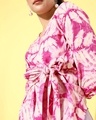 Shop Women's Pink & White Tie & Dye Top
