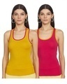 Shop Pack of 2 Women's Pink & Yellow Tank Top-Front