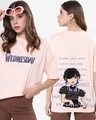Shop Women's Pink Hands Above My Head Graphic Printed Oversized T-shirt-Front