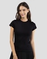 Shop Pack of 2 Women's Purple & Black Slim Fit T-shirt-Design
