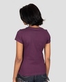Shop Pack of 2 Women's Purple & Black Slim Fit T-shirt-Full
