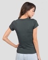 Shop Pack of 2 Women's Grey & Maroon Slim Fit T-shirt-Full