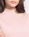 Shop Women's Pink High Neck Slim Fit Pocket Dress