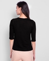 Shop Pack of 2 Women's Black & Meteor Grey 3/4 Sleeve Slim Fit T-shirt-Full