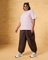 Shop Women's Pink Oversized Plus Size T-shirt-Full