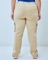 Shop Women's Brown Plus Size Cargo Pants-Design