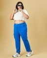 Shop Women's Blue Plus Size Cargo Pants-Full